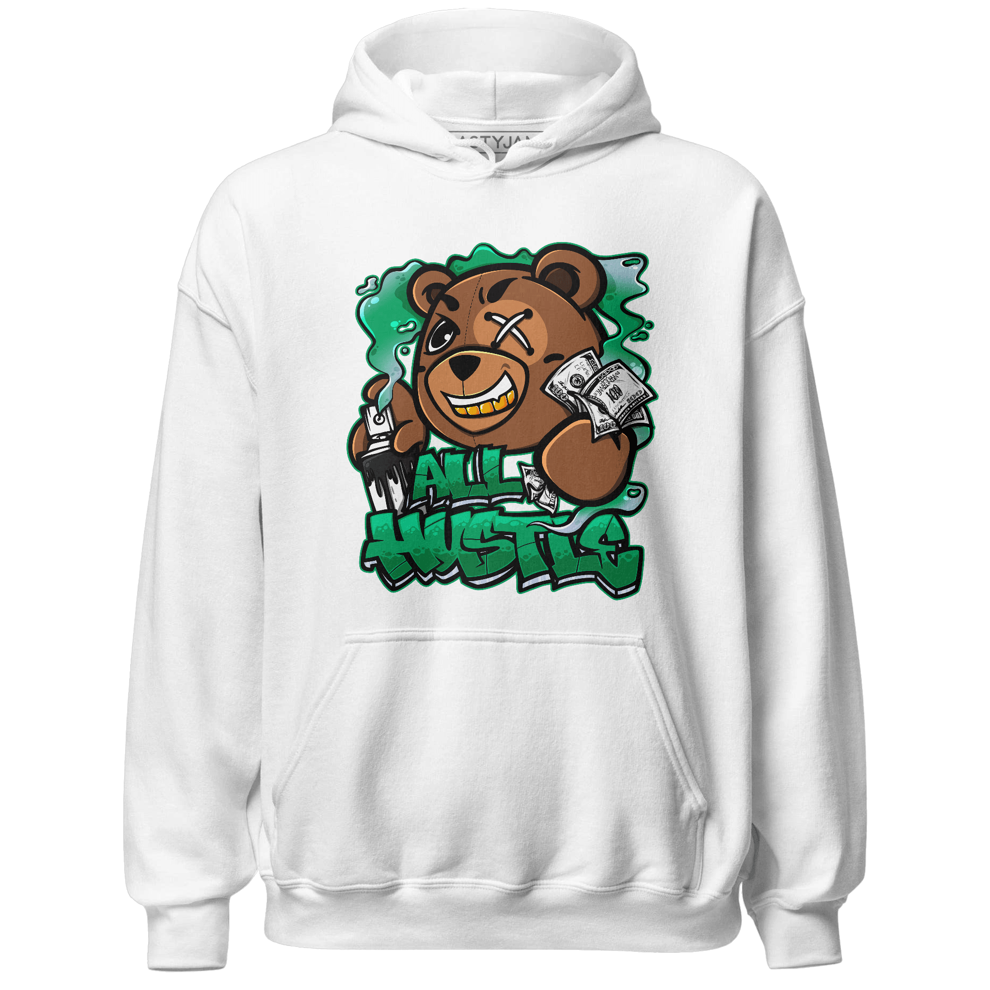 Lucky Green 5s Hoodie Match BER Hustle All Day - NastyJamz