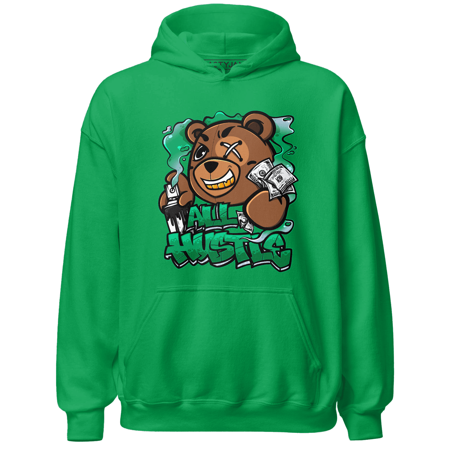Lucky Green 5s Hoodie Match BER Hustle All Day - NastyJamz