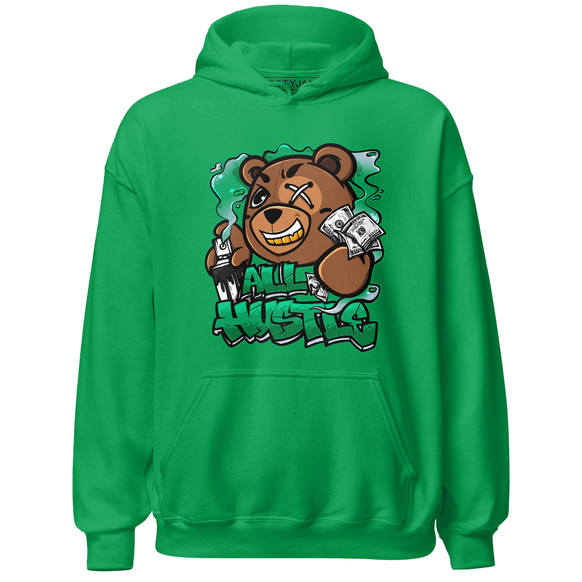 Lucky Green 5s Hoodie Match BER Hustle All Day - NastyJamz