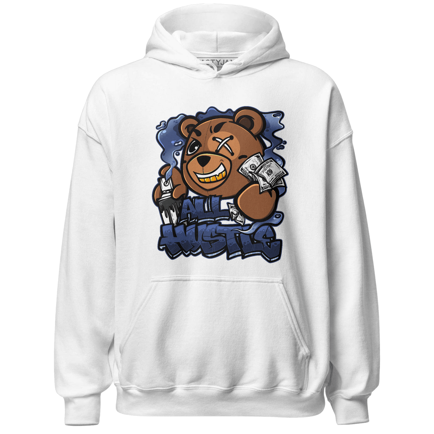 Midnight Navy 5s Hoodie Match BER Hustle All Day - NastyJamz