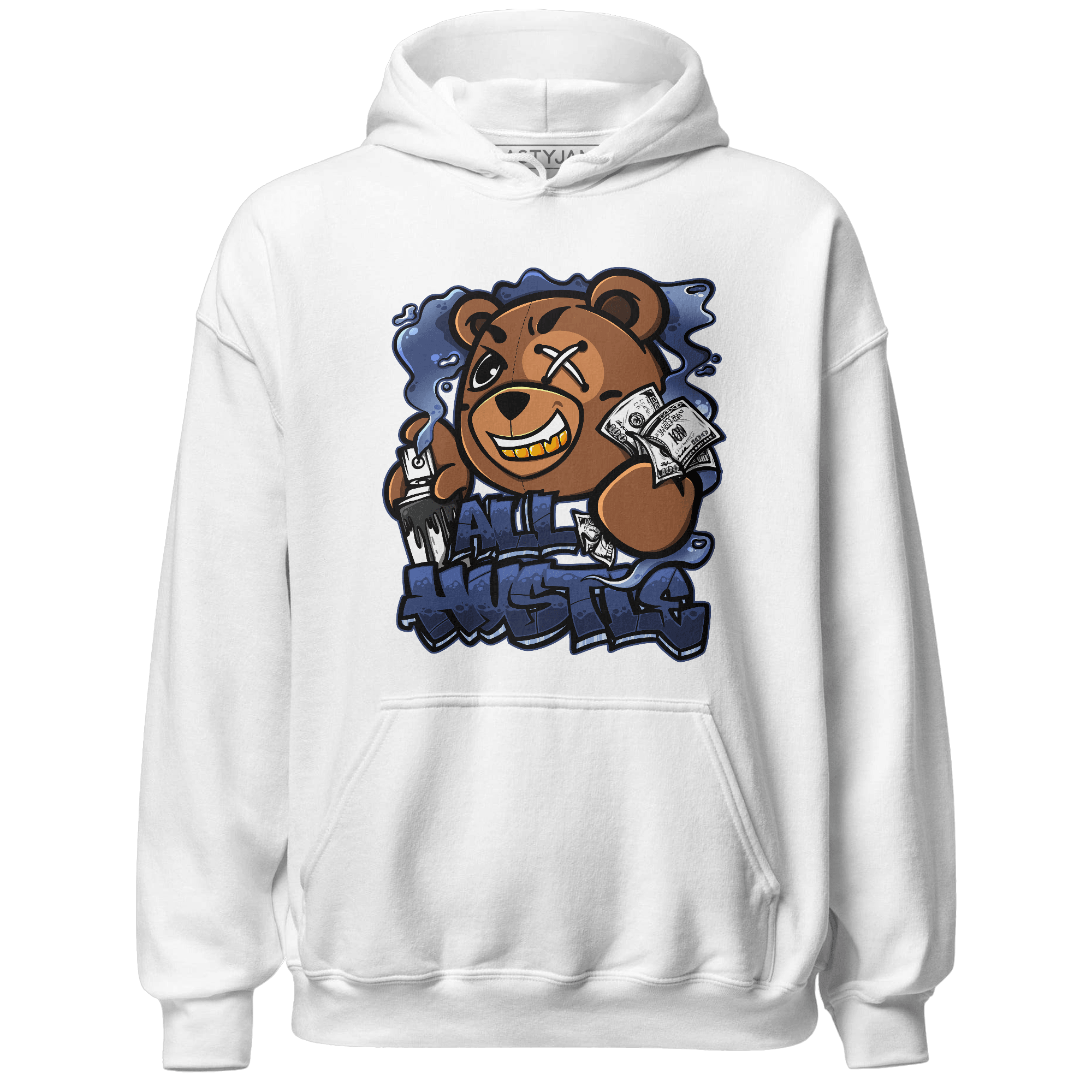 Midnight Navy 5s Hoodie Match BER Hustle All Day - NastyJamz
