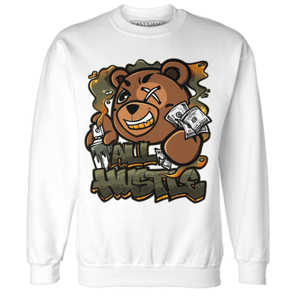 Olive 5s Sweatshirt Match BER Hustle All Day - NastyJamz