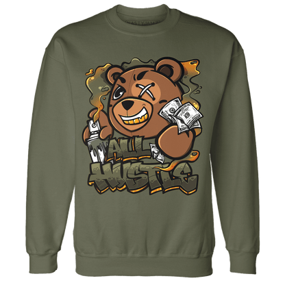Olive 5s Sweatshirt Match BER Hustle All Day - NastyJamz