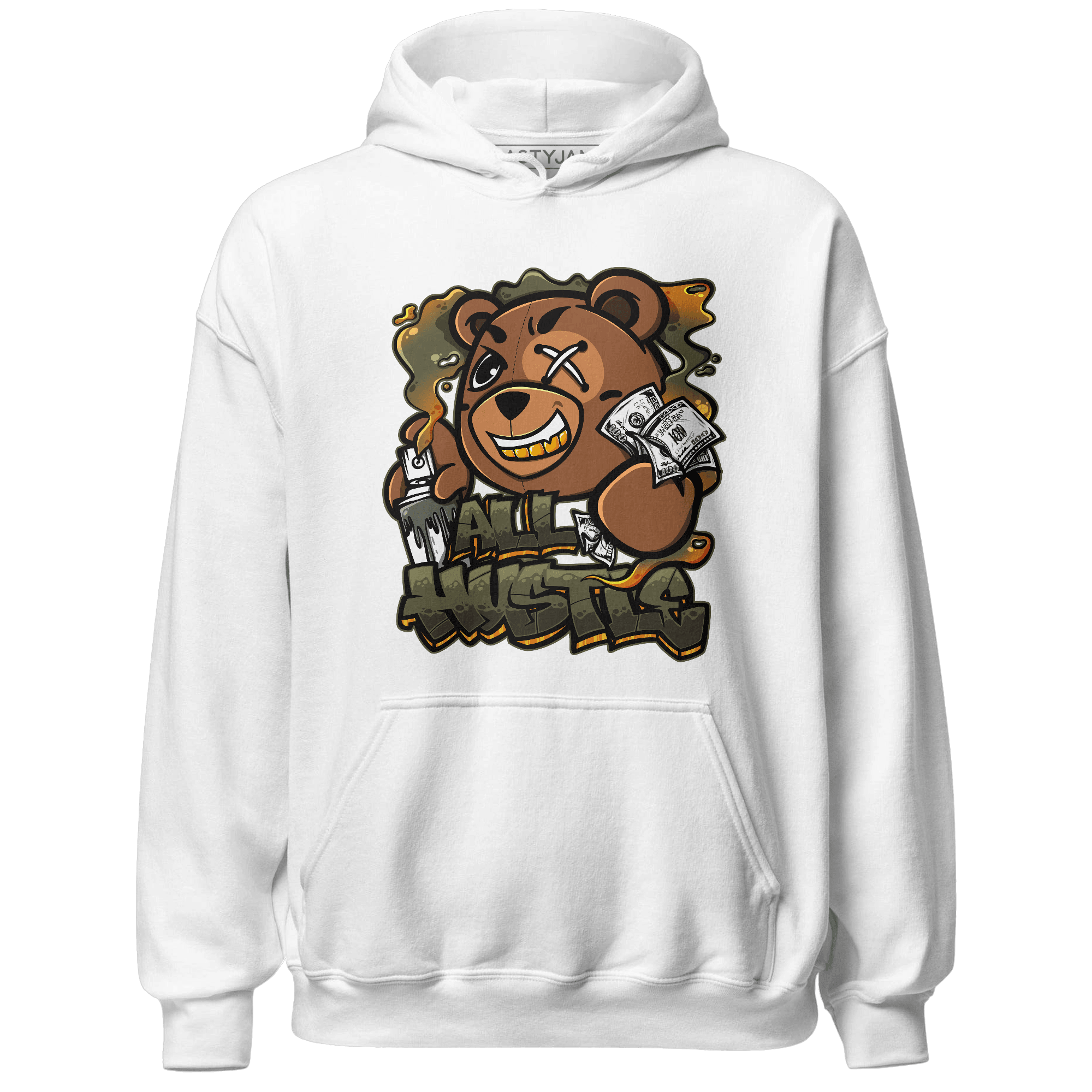 Olive 5s Hoodie Match BER Hustle All Day - NastyJamz