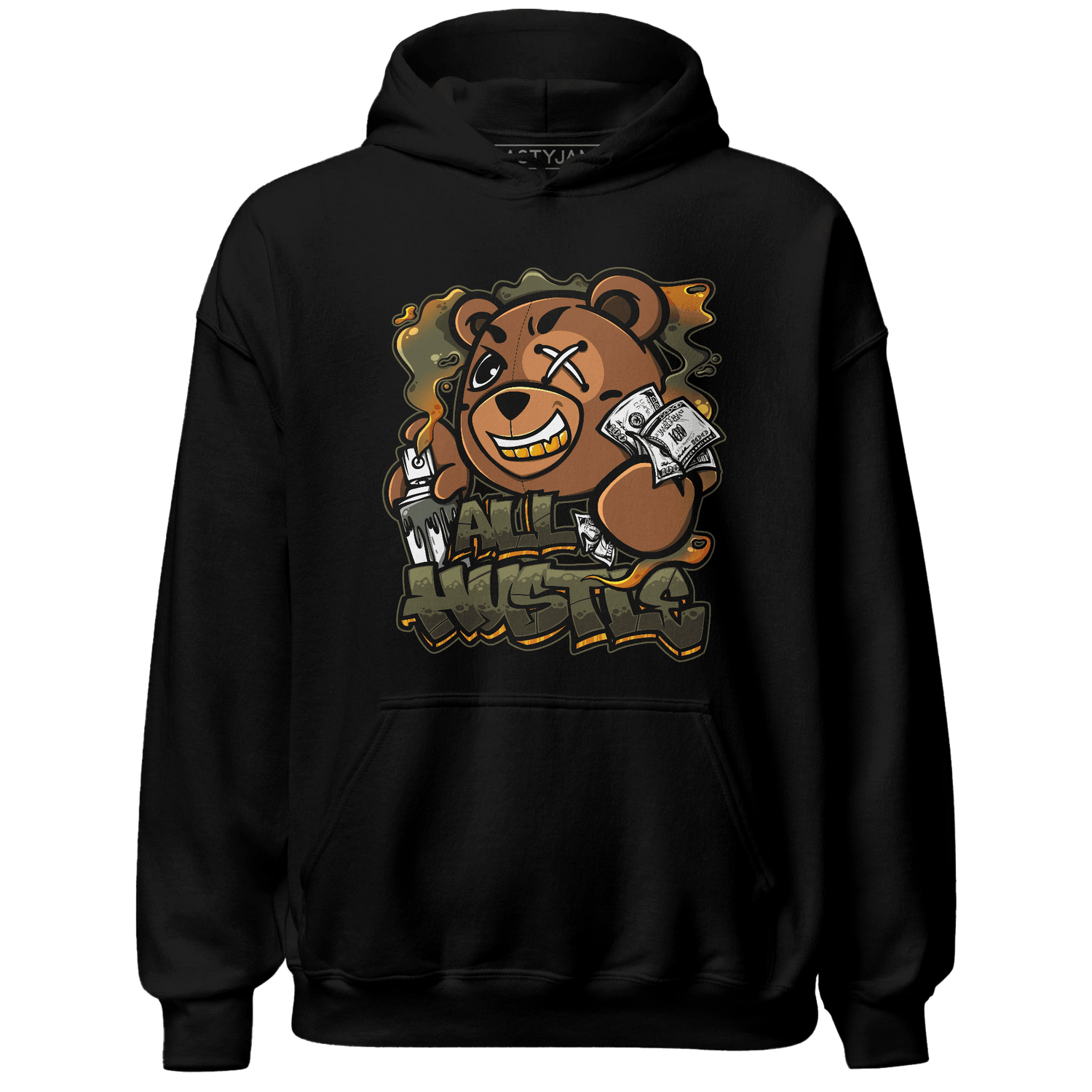 Olive 5s Hoodie Match BER Hustle All Day - NastyJamz