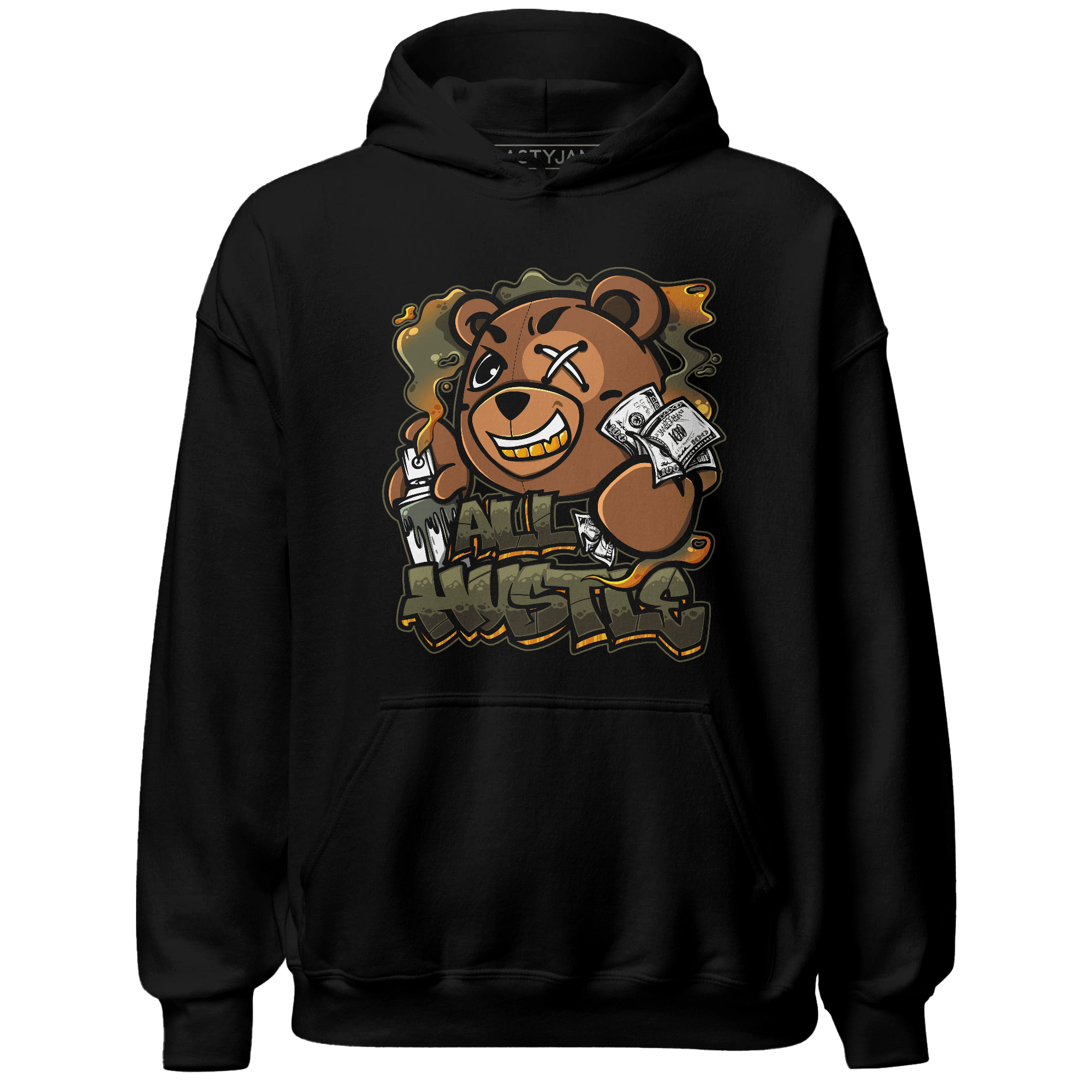 Olive 5s Hoodie Match BER Hustle All Day - NastyJamz