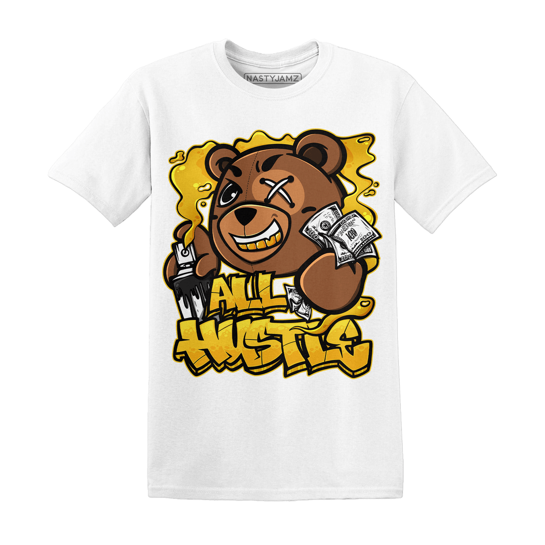 Yellow Ochre 6s T Shirt Match BER Hustle All Day - NastyJamz