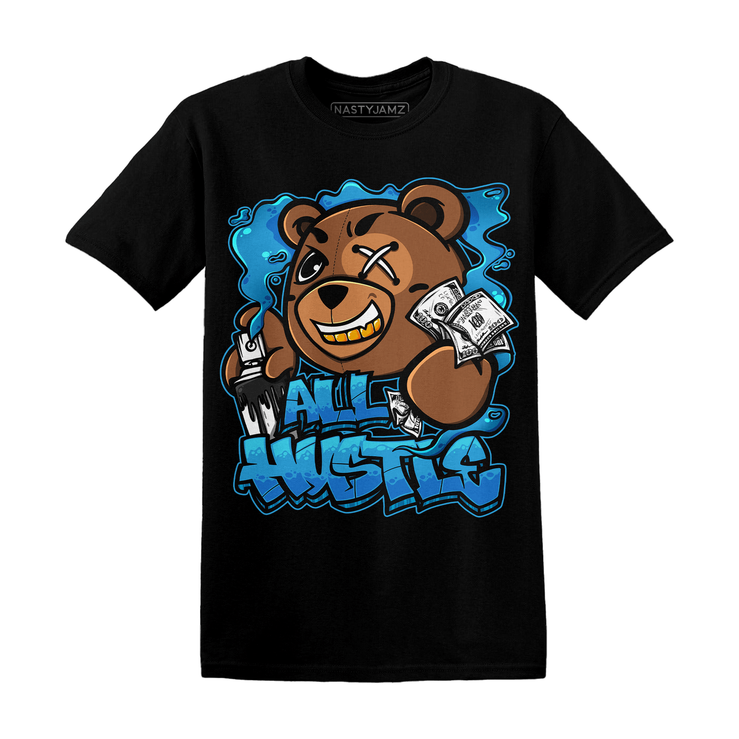Powder Blue 9s T Shirt Match BER Hustle All Day - NastyJamz