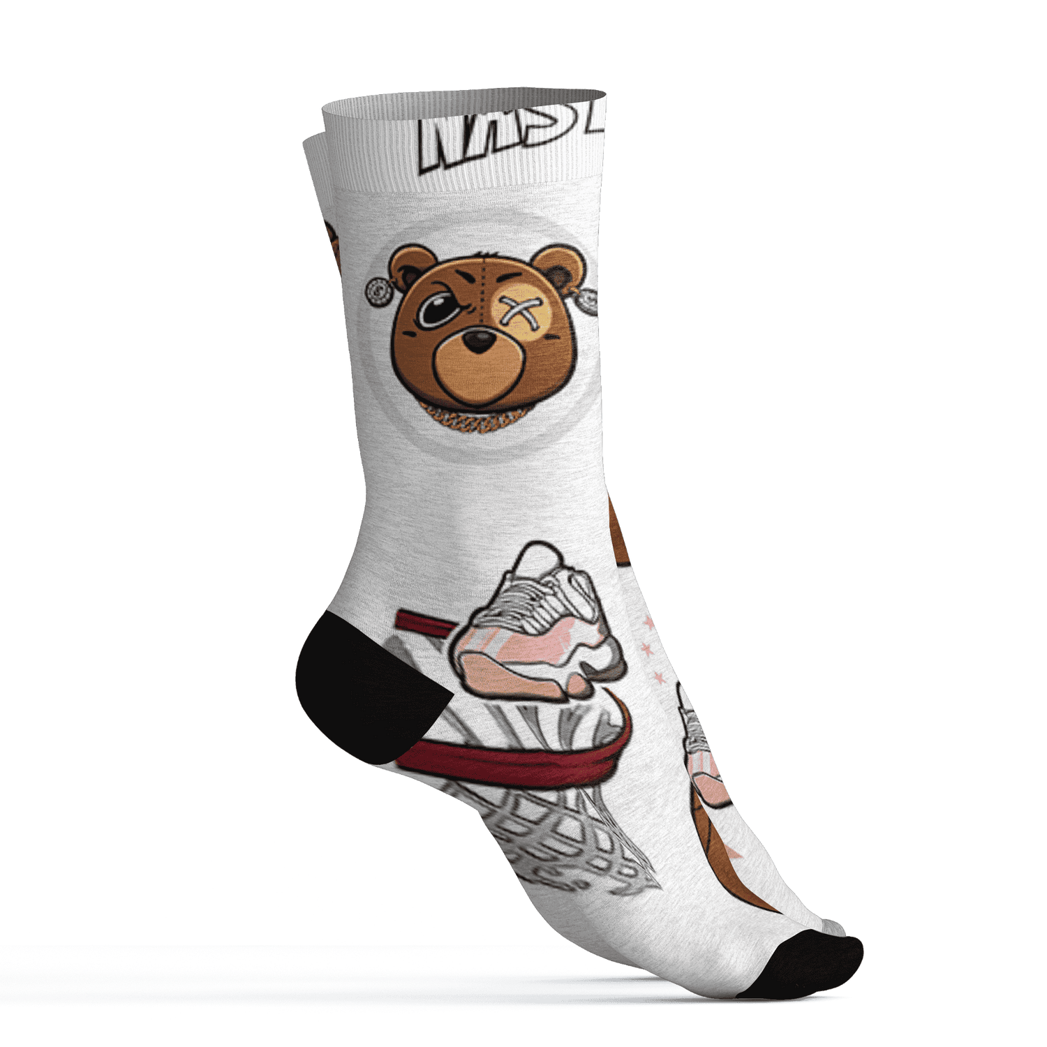 Low Legend Pink 11s Socks Match BER Icon Wallpapers 3D All-Over Print - NastyJamz