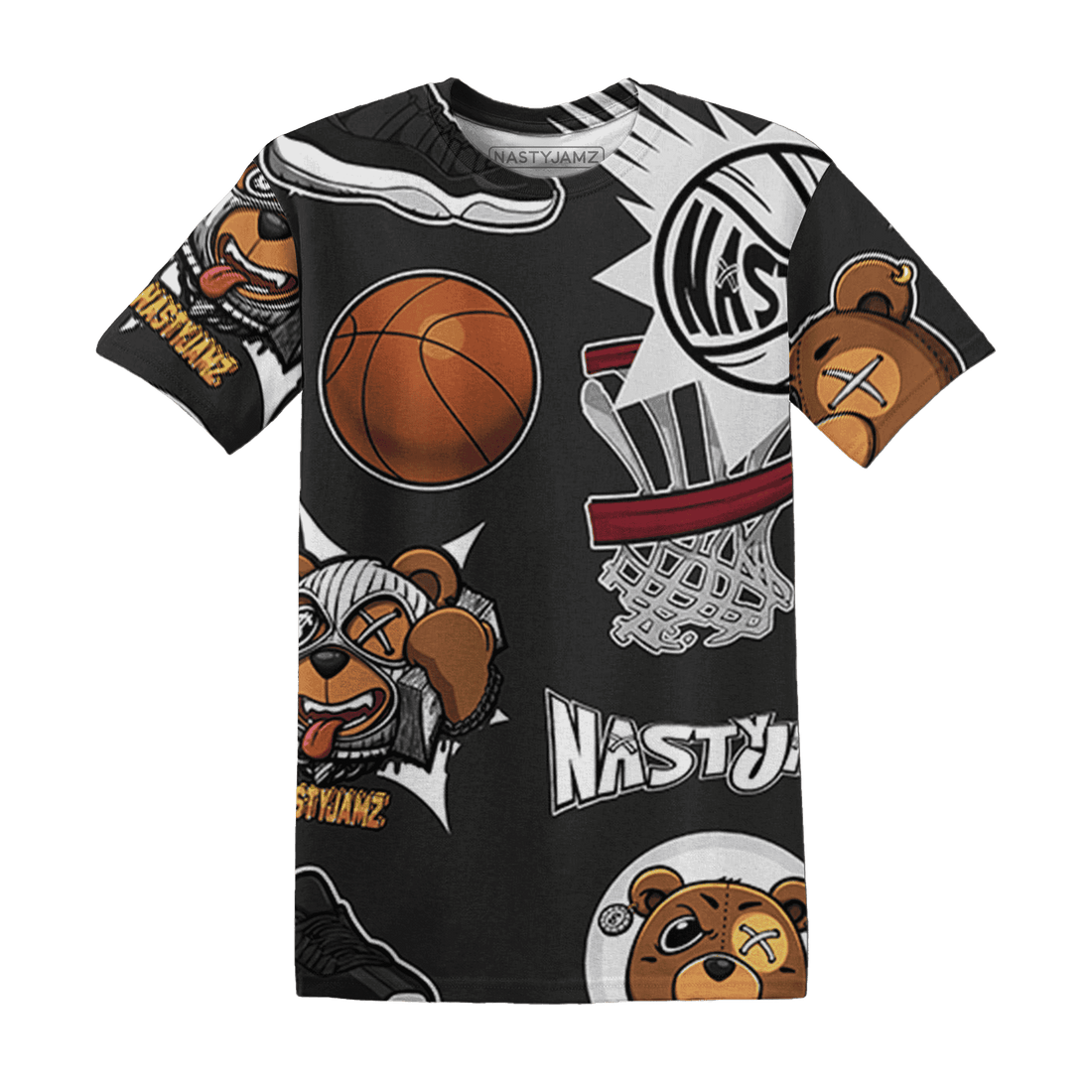 Low Space Jamz 11s T Shirt Match BER Icon Wallpapers 3D All-Over Print - NastyJamz