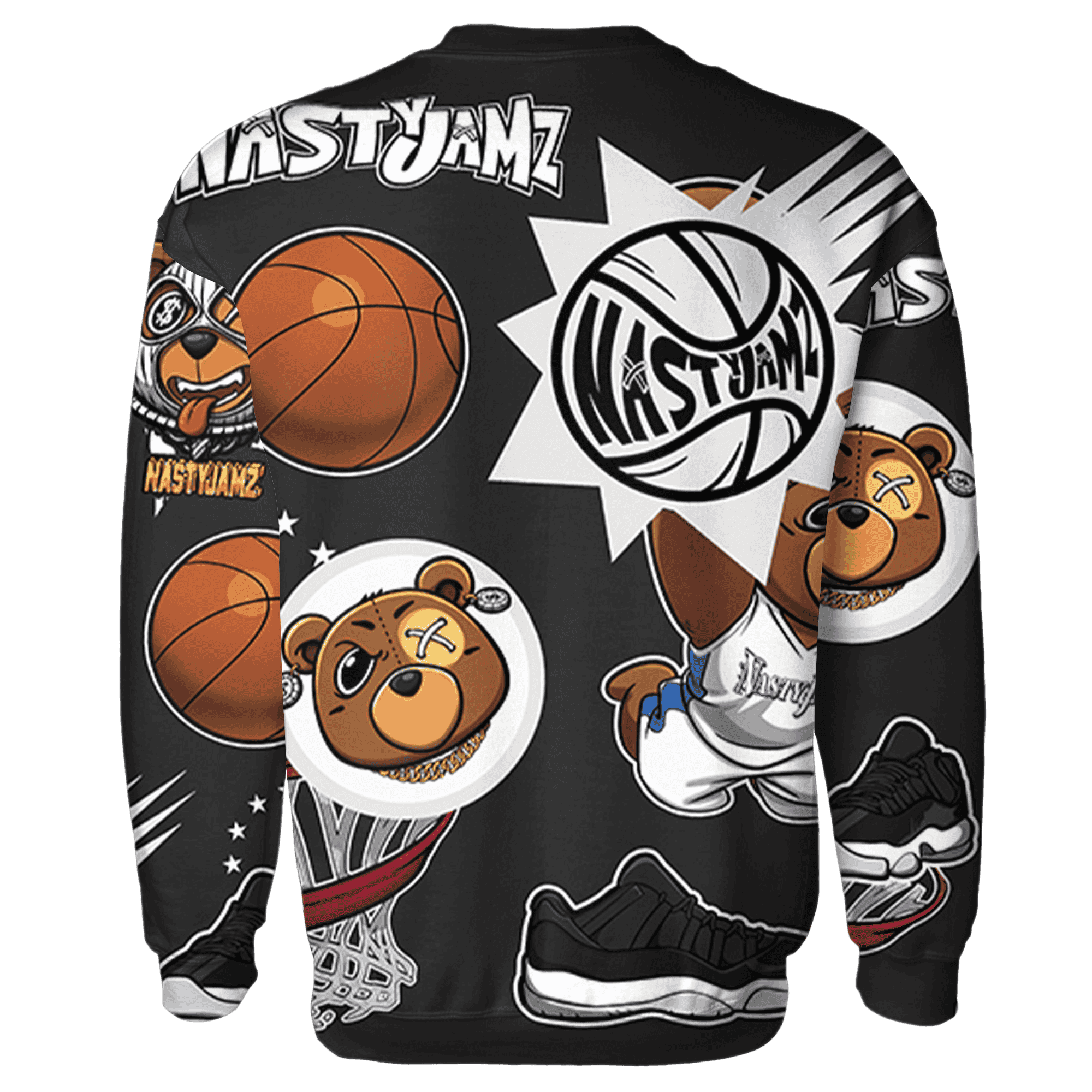 Low Space Jamz 11s Sweatshirt Match BER Icon Wallpapers 3D All-Over Print - NastyJamz