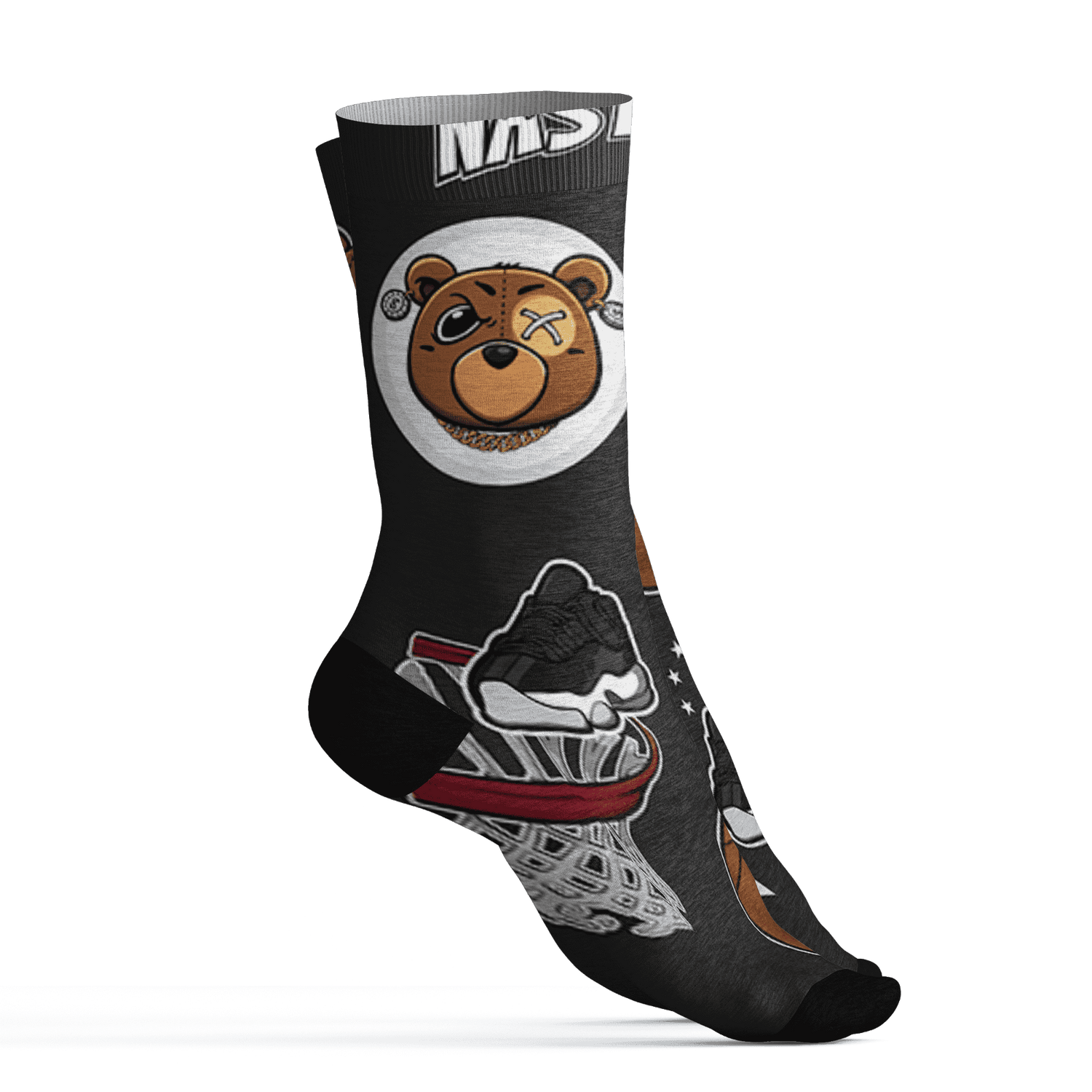 Low Space Jamz 11s Socks Match BER Icon Wallpapers 3D All-Over Print - NastyJamz