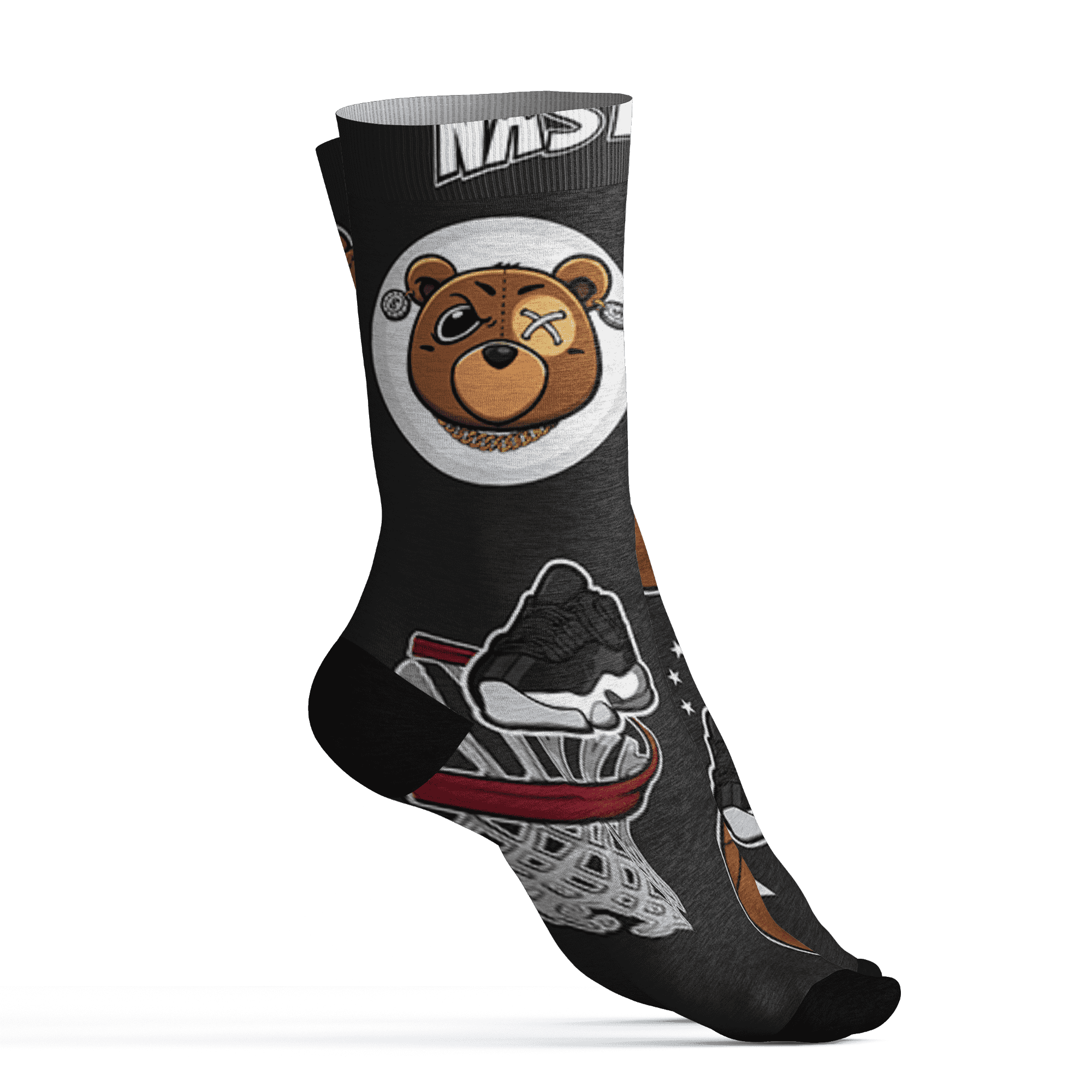 Low Space Jamz 11s Socks Match BER Icon Wallpapers 3D All-Over Print - NastyJamz