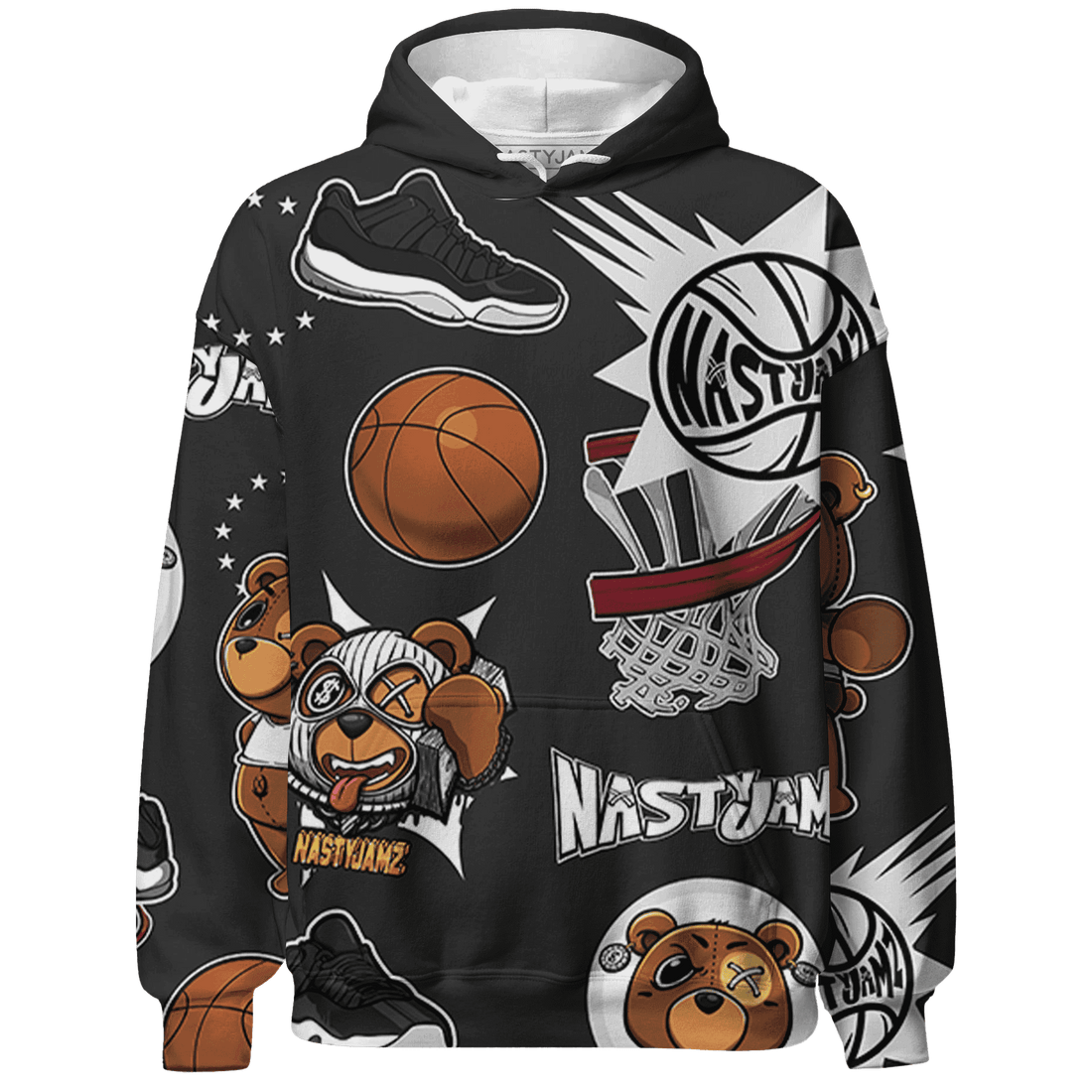 Low Space Jamz 11s Hoodie Match BER Icon Wallpapers 3D All-Over Print - NastyJamz