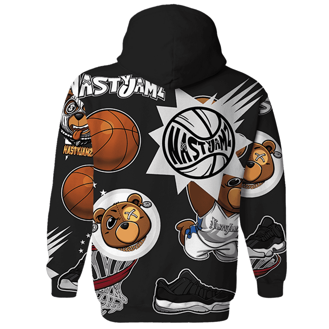Low Space Jamz 11s Hoodie Match BER Icon Wallpapers 3D All-Over Print - NastyJamz