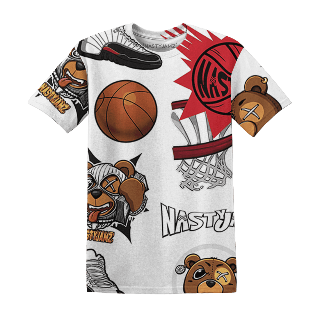 Retro Red Tax 12s T Shirt Match BER Icon Wallpapers 3D All-Over Print - NastyJamz