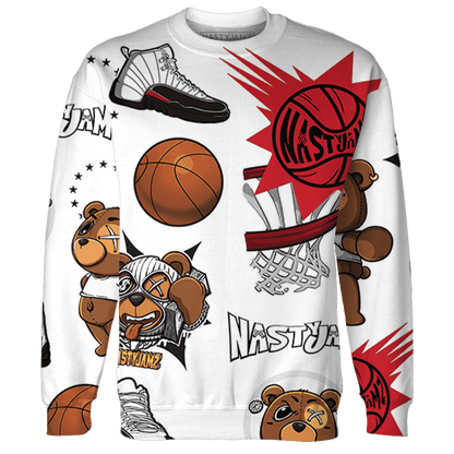 Retro Red Tax 12s Sweatshirt Match BER Icon Wallpapers 3D All-Over Print - NastyJamz
