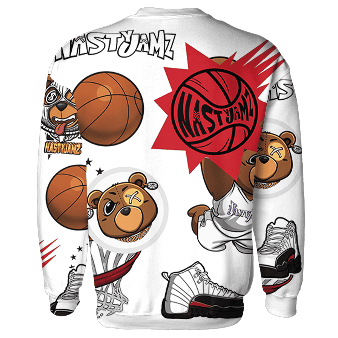 Retro Red Tax 12s Sweatshirt Match BER Icon Wallpapers 3D All-Over Print - NastyJamz