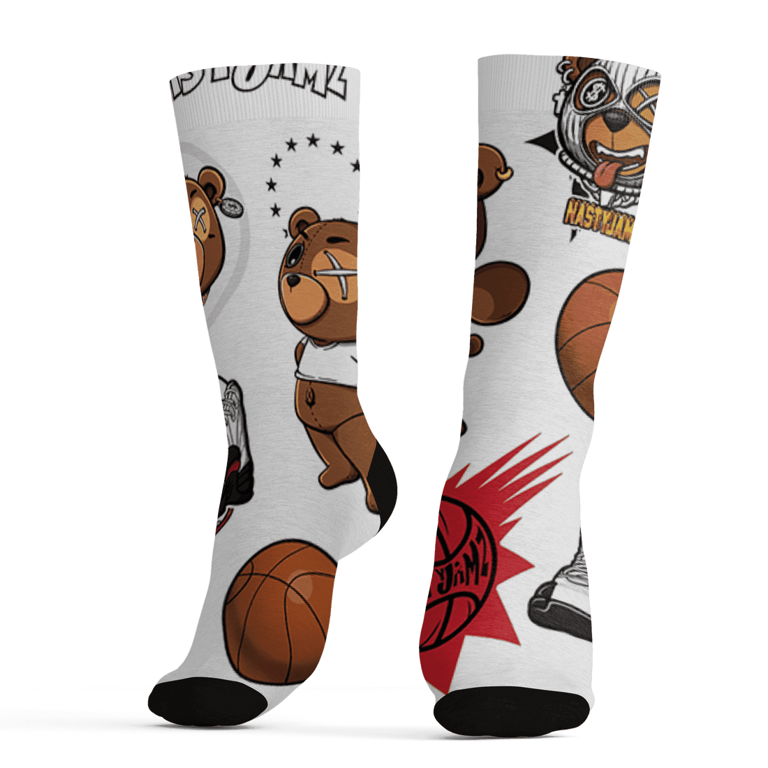 Retro Red Taxi 12s Socks Match BER Icon Wallpapers 3D All-Over Print - NastyJamz
