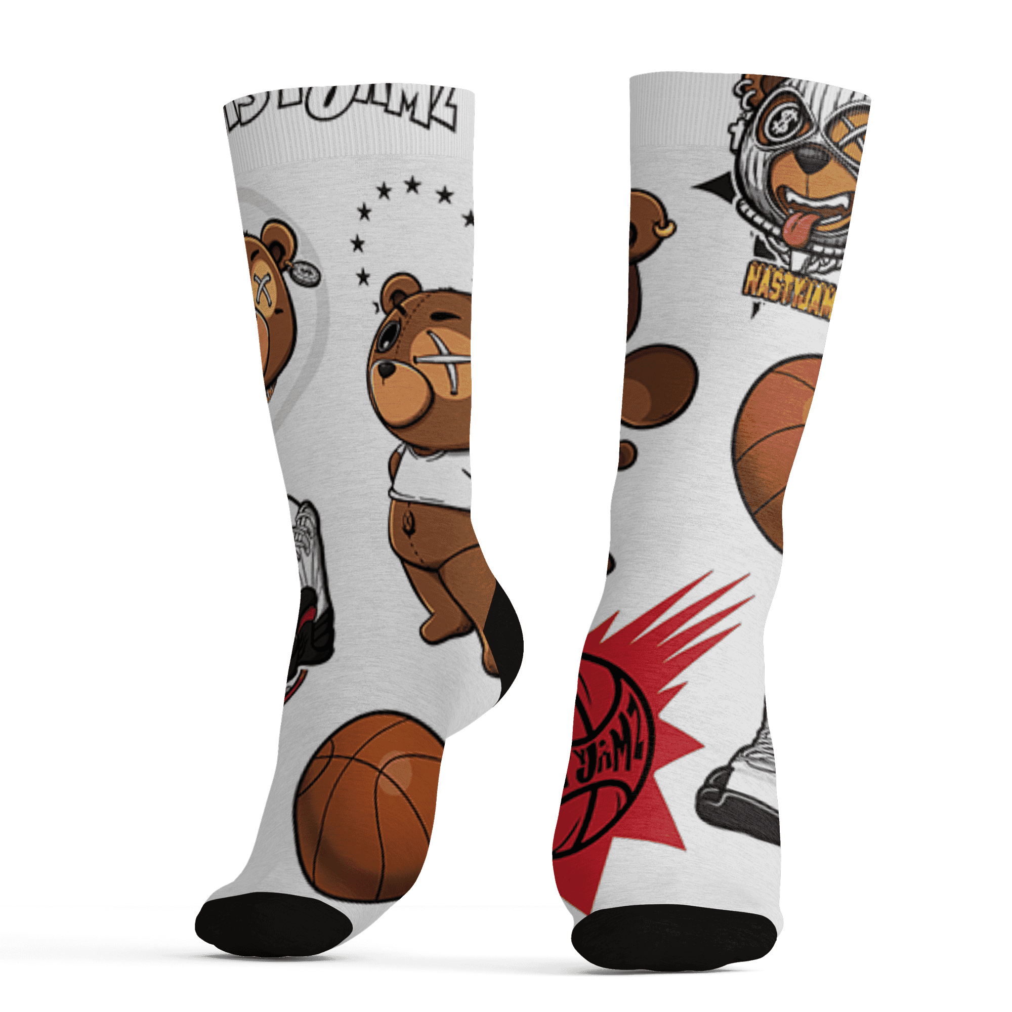 Retro Red Taxi 12s Socks Match BER Icon Wallpapers 3D All-Over Print - NastyJamz