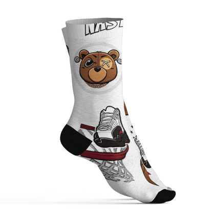 Retro Red Taxi 12s Socks Match BER Icon Wallpapers 3D All-Over Print - NastyJamz