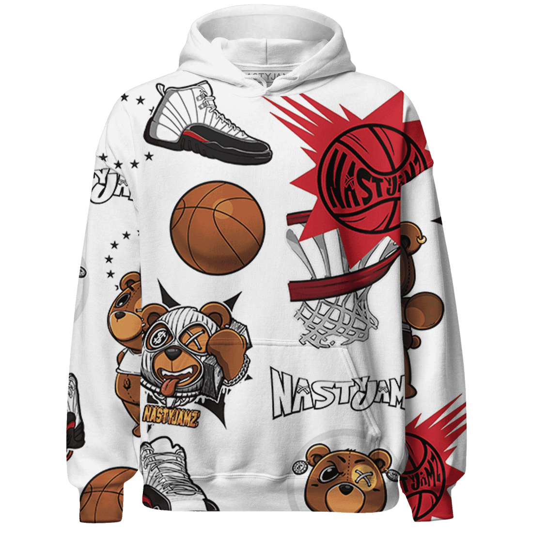 Retro Red Tax 12s Hoodie Match BER Icon Wallpapers 3D All-Over Print - NastyJamz