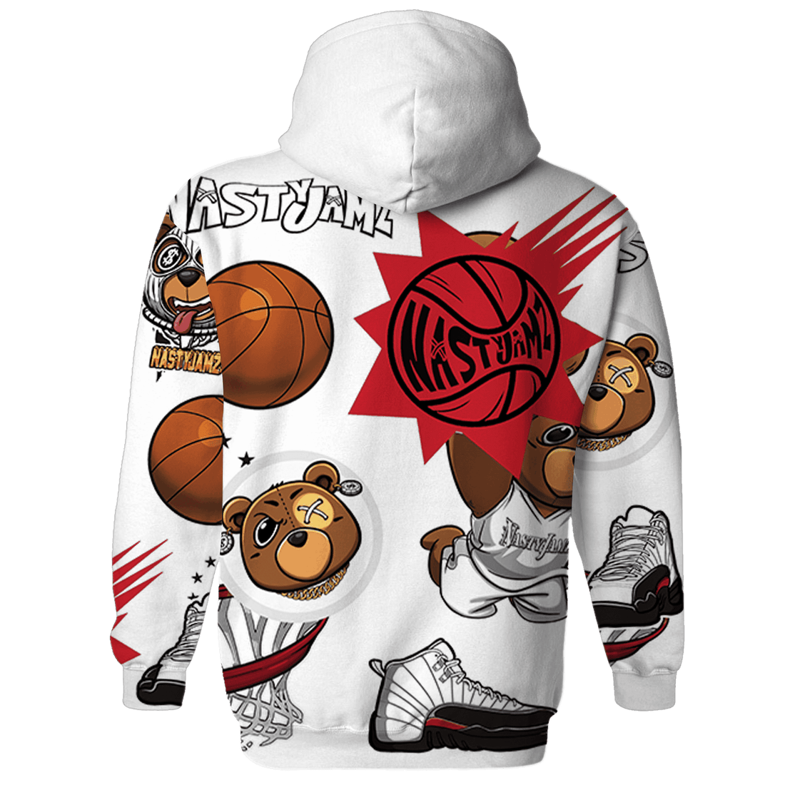 Retro Red Tax 12s Hoodie Match BER Icon Wallpapers 3D All-Over Print - NastyJamz