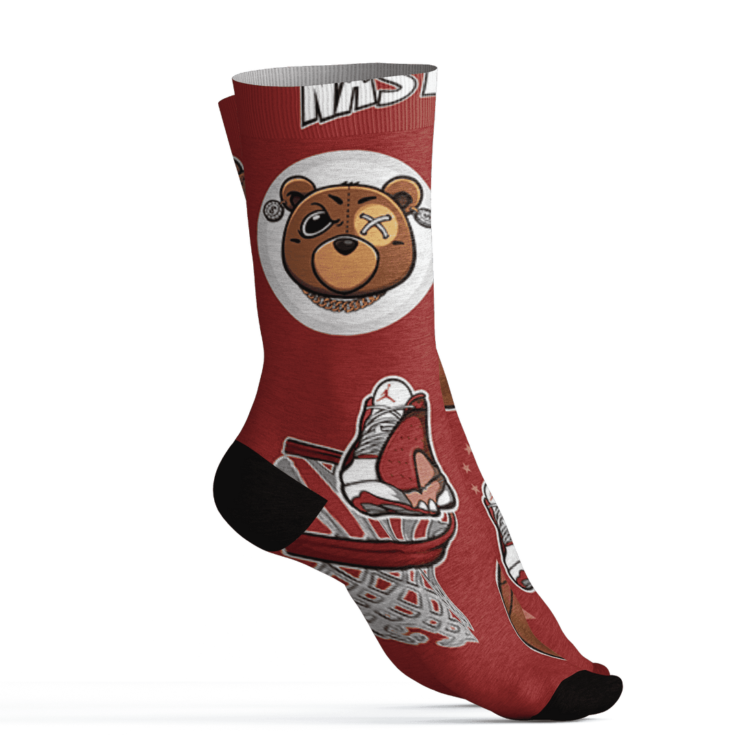 Dune Red 13s Socks Match BER Icon Wallpapers 3D All-Over Print - NastyJamz