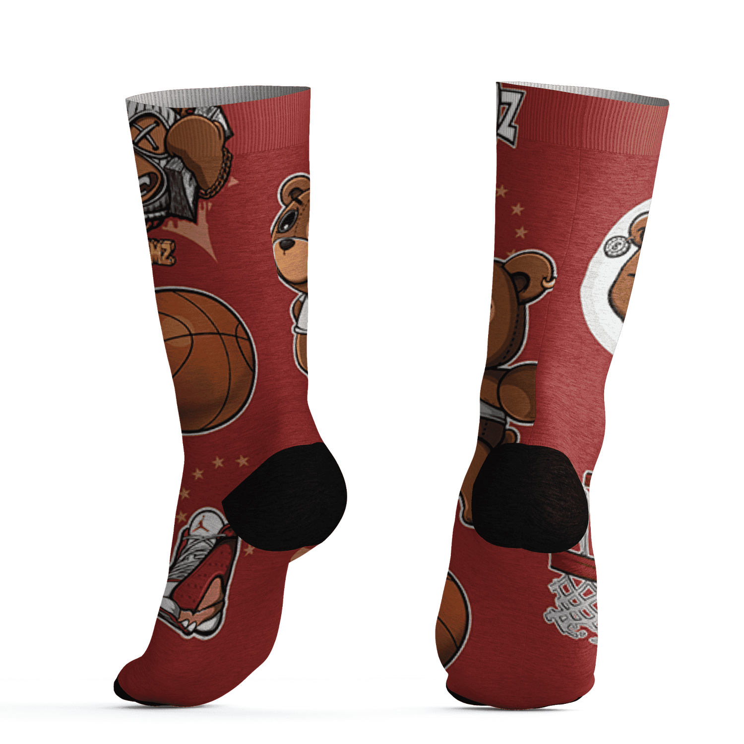 Dune Red 13s Socks Match BER Icon Wallpapers 3D All-Over Print - NastyJamz