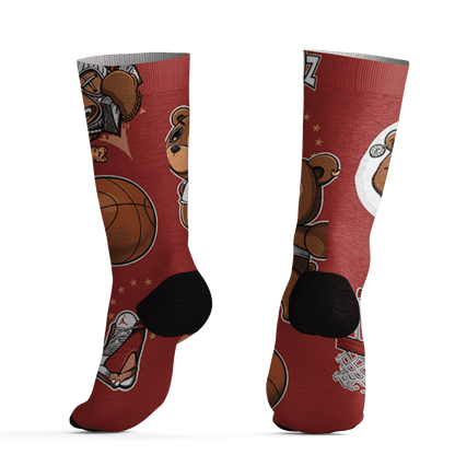 Dune Red 13s Socks Match BER Icon Wallpapers 3D All-Over Print - NastyJamz