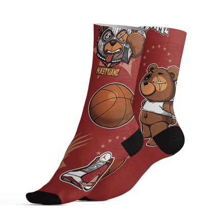 Dune Red 13s Socks Match BER Icon Wallpapers 3D All-Over Print - NastyJamz