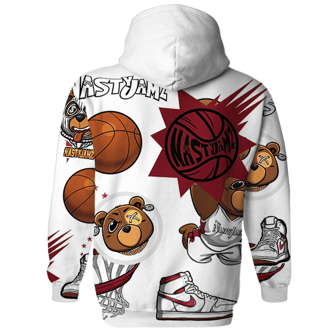High 85 Metallic Burgundy 1s Hoodie Match BER Icon Wallpapers 3D All-Over Print - NastyJamz