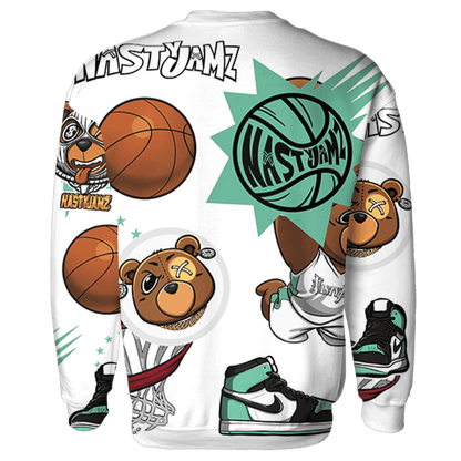 High OG Green Glow 1s Sweatshirt Match BER Icon Wallpapers 3D All-Over Print - NastyJamz