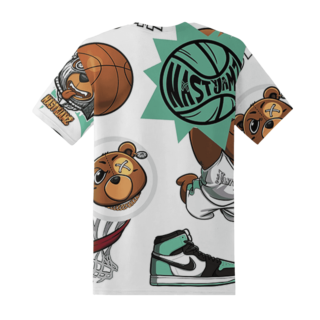 High OG Green Glow 1s T Shirt Match BER Icon Wallpapers 3D All-Over Print - NastyJamz