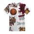 High White Team Red 1s T Shirt Match BER Icon Wallpapers 3D All-Over Print - NastyJamz