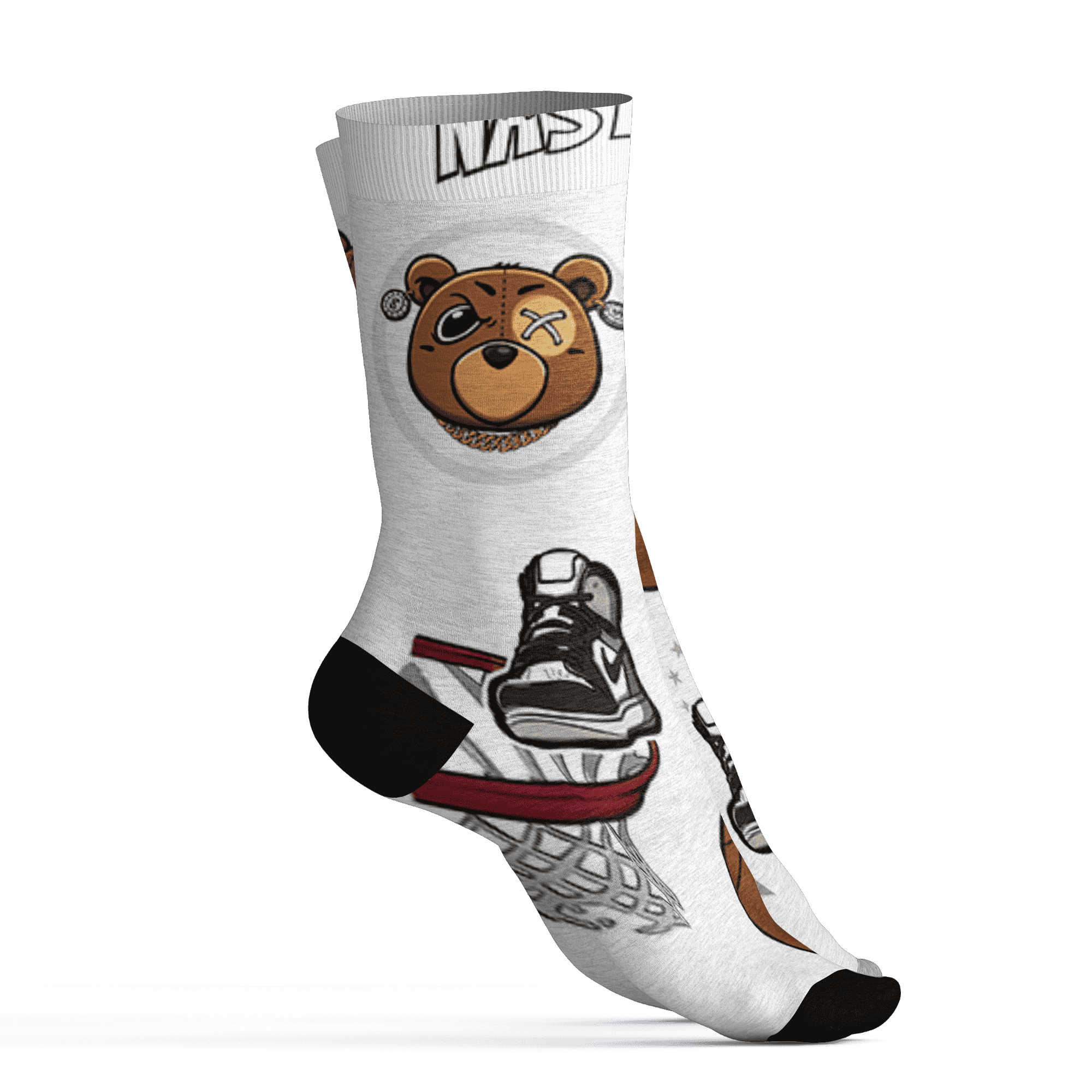 Latte 1s Socks Match BER Icon Wallpapers 3D All-Over Print - NastyJamz