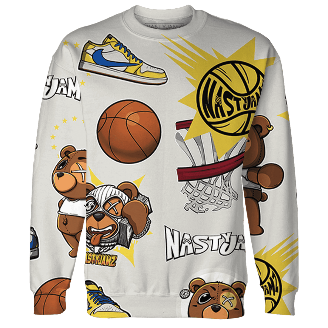 Low OG Canary TVSC 1s Sweatshirt Match BER Icon Wallpapers 3D All-Over Print - NastyJamz