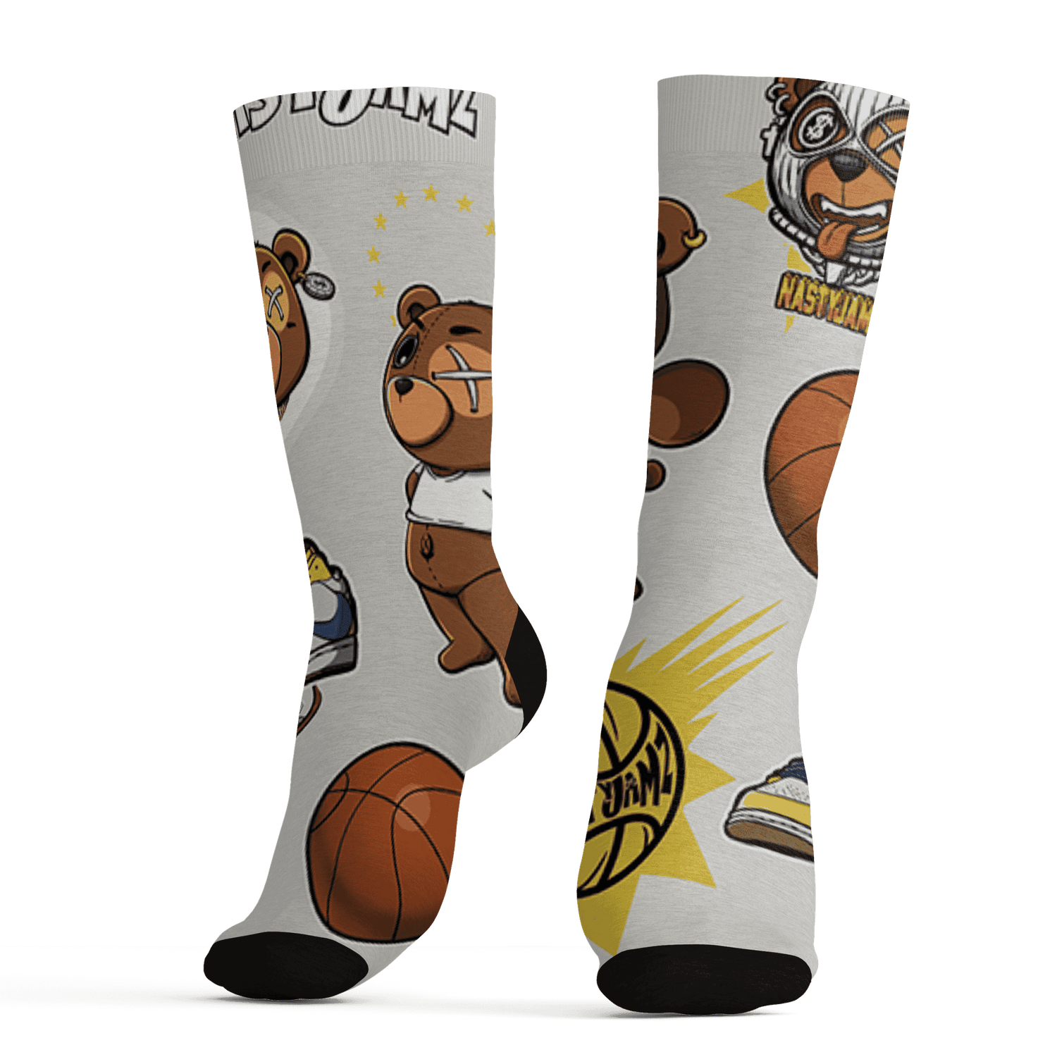 Low OG Canary TVSC 1s Socks Match BER Icon Wallpapers 3D All-Over Print - NastyJamz