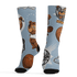 Mid Diffused Blue Grey 1s Socks Match BER Icon Wallpapers 3D All-Over Print - NastyJamz