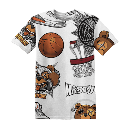 Georgia Peach 3s T Shirt Match BER Icon Wallpapers 3D All-Over Print - NastyJamz