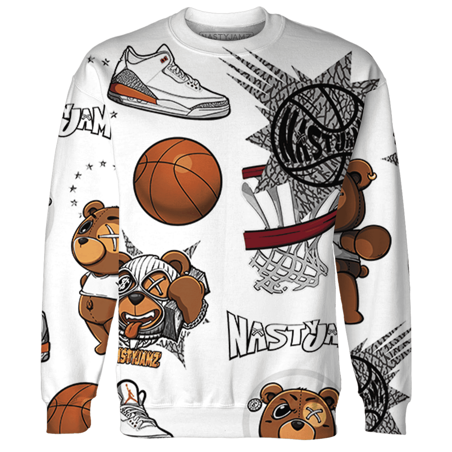 Georgia Peach 3s Sweatshirt Match BER Icon Wallpapers 3D All-Over Print - NastyJamz