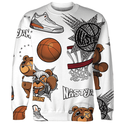 Georgia Peach 3s Sweatshirt Match BER Icon Wallpapers 3D All-Over Print - NastyJamz