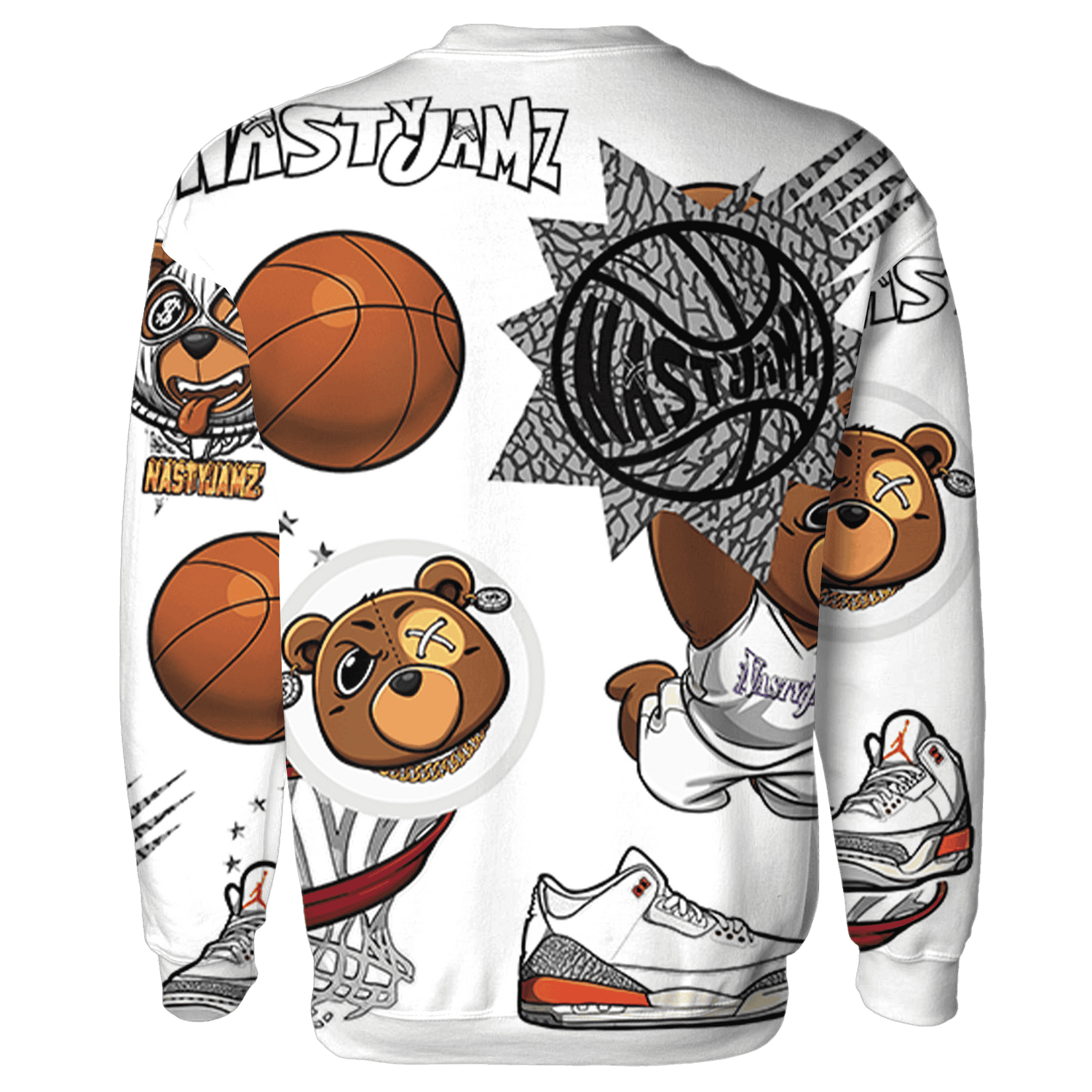 Georgia Peach 3s Sweatshirt Match BER Icon Wallpapers 3D All-Over Print - NastyJamz