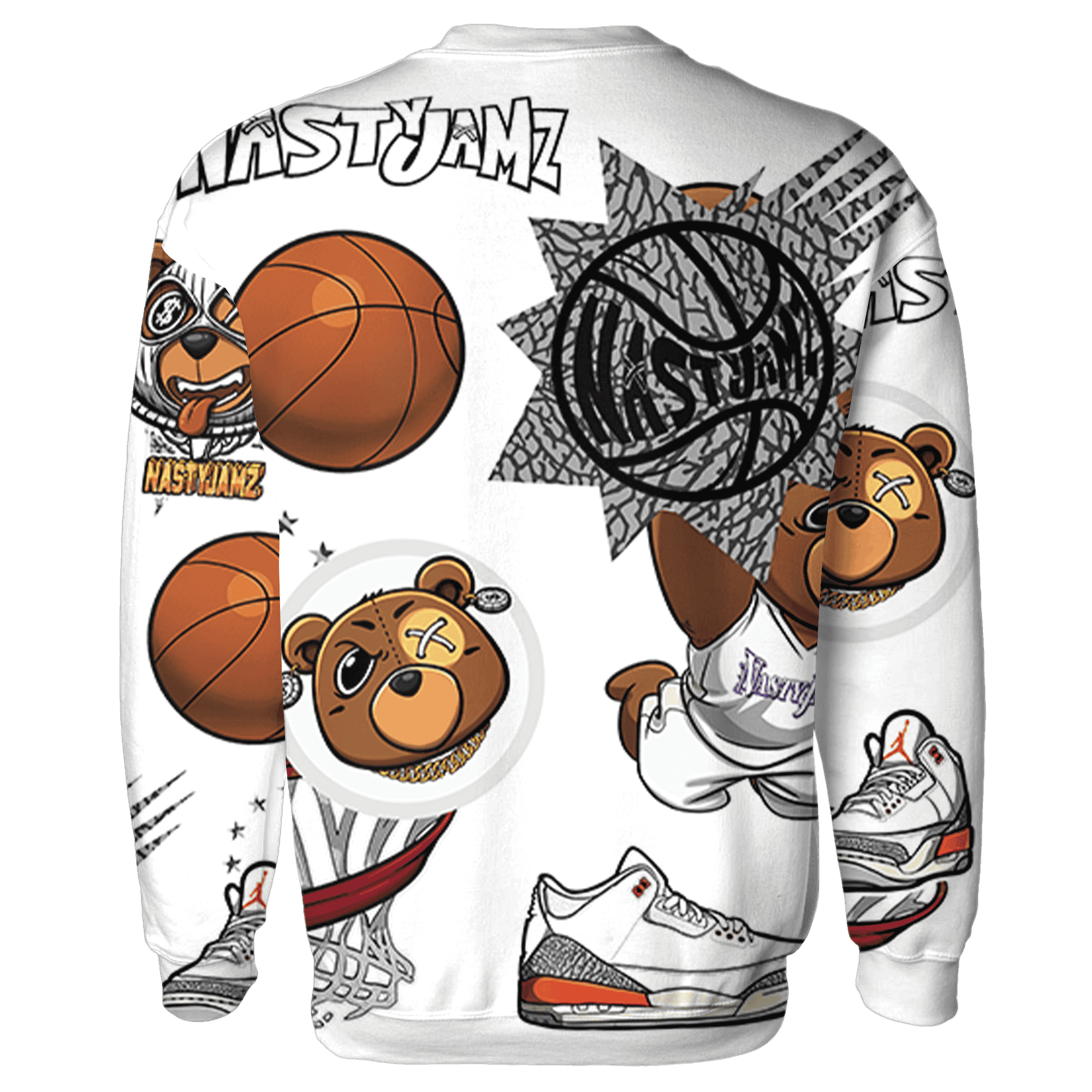 Georgia Peach 3s Sweatshirt Match BER Icon Wallpapers 3D All-Over Print - NastyJamz