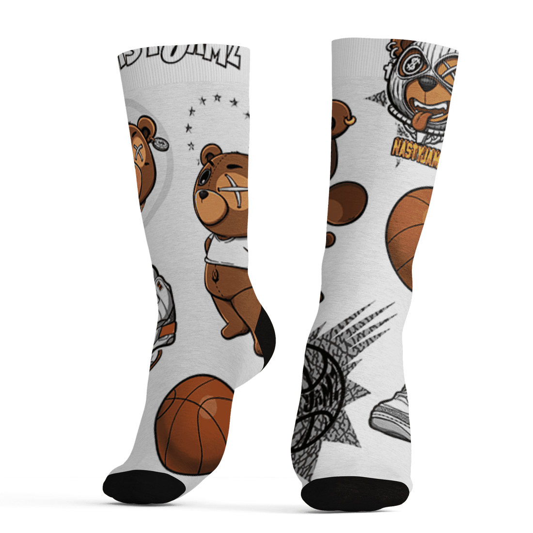 Georgia Peach 3s Socks Match BER Icon Wallpapers 3D All-Over Print - NastyJamz