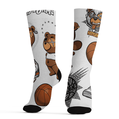 Georgia Peach 3s Socks Match BER Icon Wallpapers 3D All-Over Print - NastyJamz