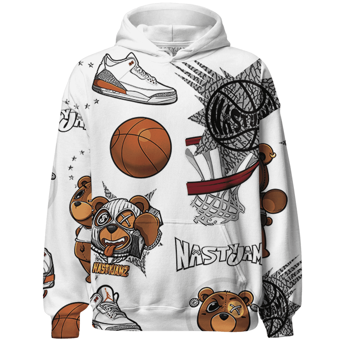 Georgia Peach 3s Hoodie Match BER Icon Wallpapers 3D All-Over Print - NastyJamz