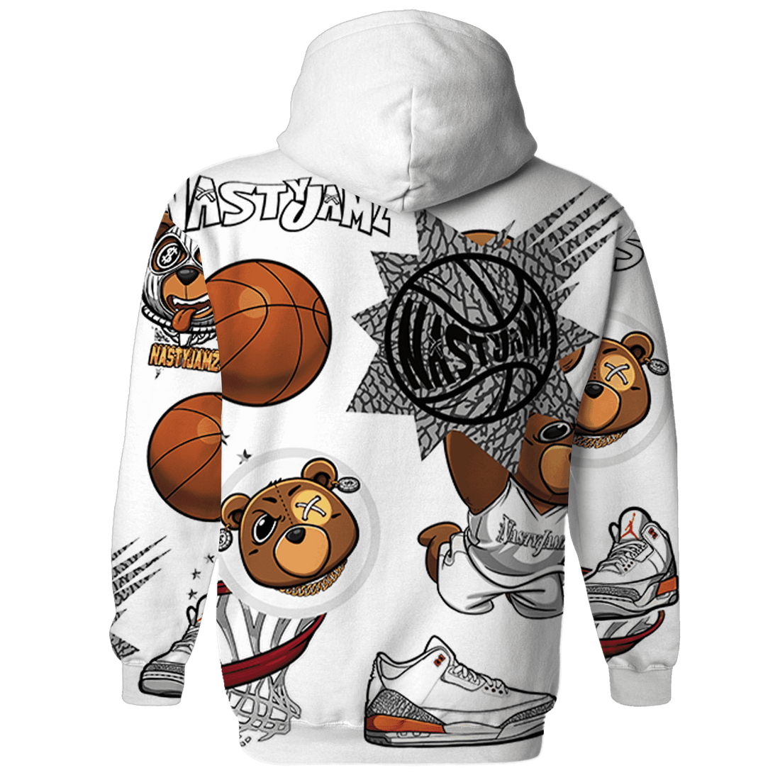 Georgia Peach 3s Hoodie Match BER Icon Wallpapers 3D All-Over Print - NastyJamz