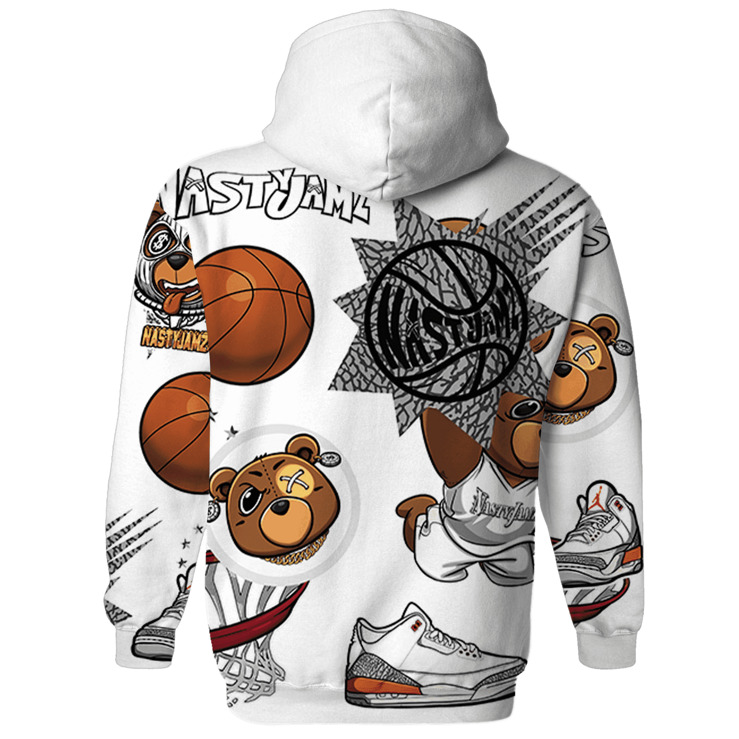 Georgia Peach 3s Hoodie Match BER Icon Wallpapers 3D All-Over Print - NastyJamz