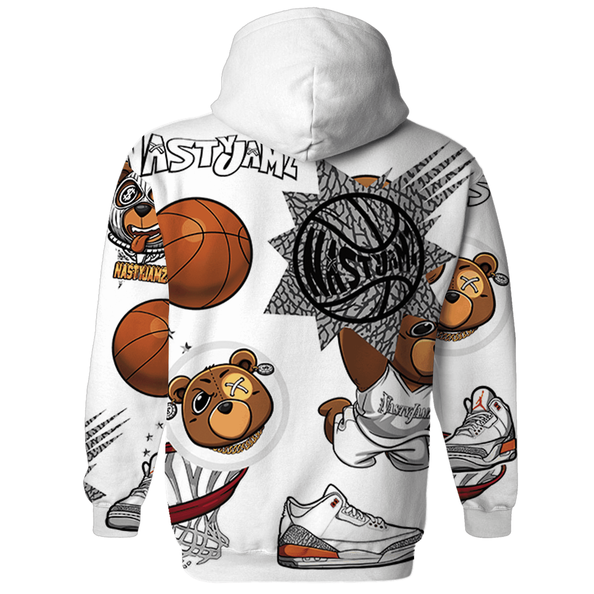 Georgia Peach 3s Hoodie Match BER Icon Wallpapers 3D All-Over Print - NastyJamz